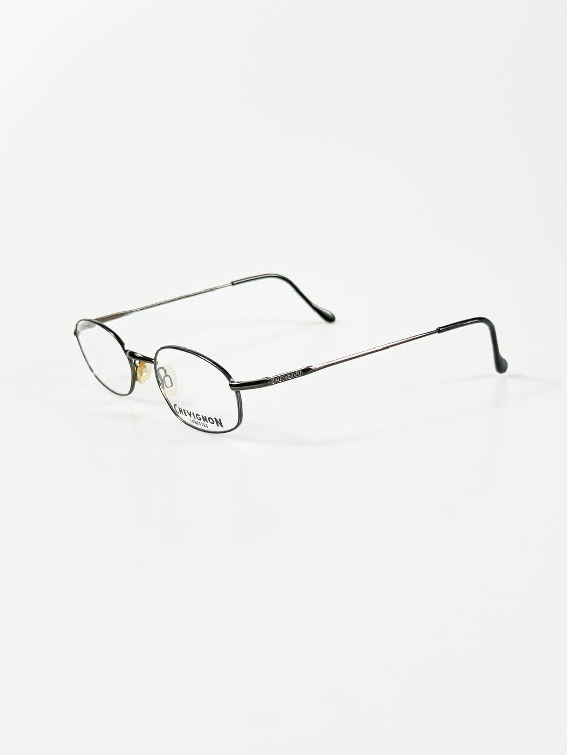 90s CHEVIGNON 슬림 오벌 메탈 프레임 빈티지 안경 상품이미지3
