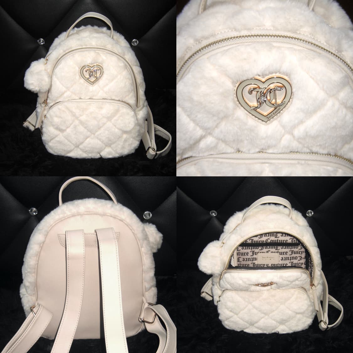juicy couture 쥬시꾸뛰르 아이보리 퍼 백팩 가방 갸루 달천 상품이미지2