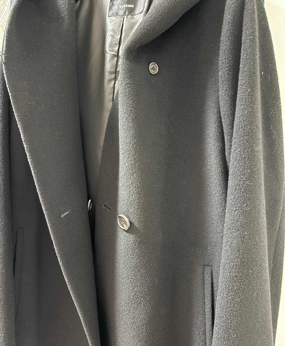 시스템 후드 울 코트   새상품 상품이미지3