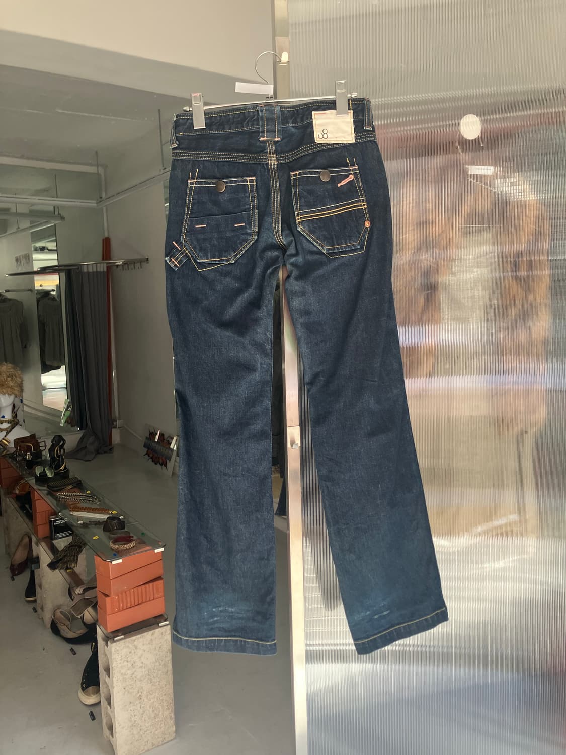존불 세미부츠컷 데님진 상품이미지4