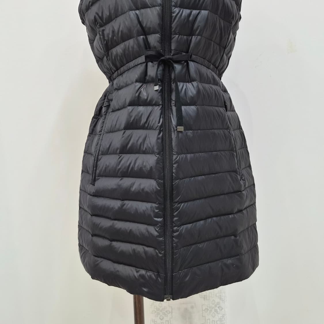 블랙 경량 롱다운 베스트 일본빈티지 상품이미지5