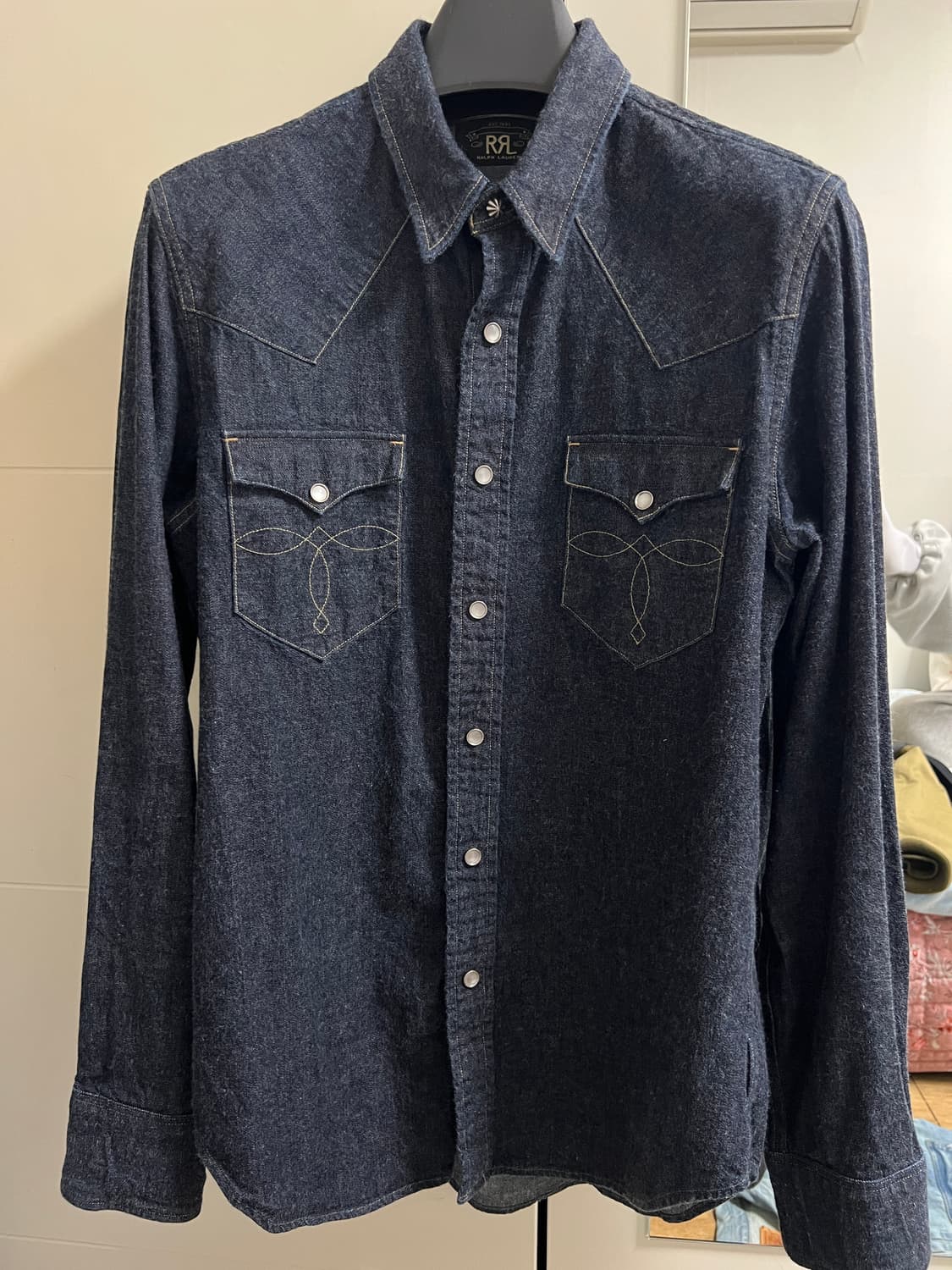 택포28) RRL 더블알엘 웨스턴 셔츠 린스드 원워시 M 상품이미지1