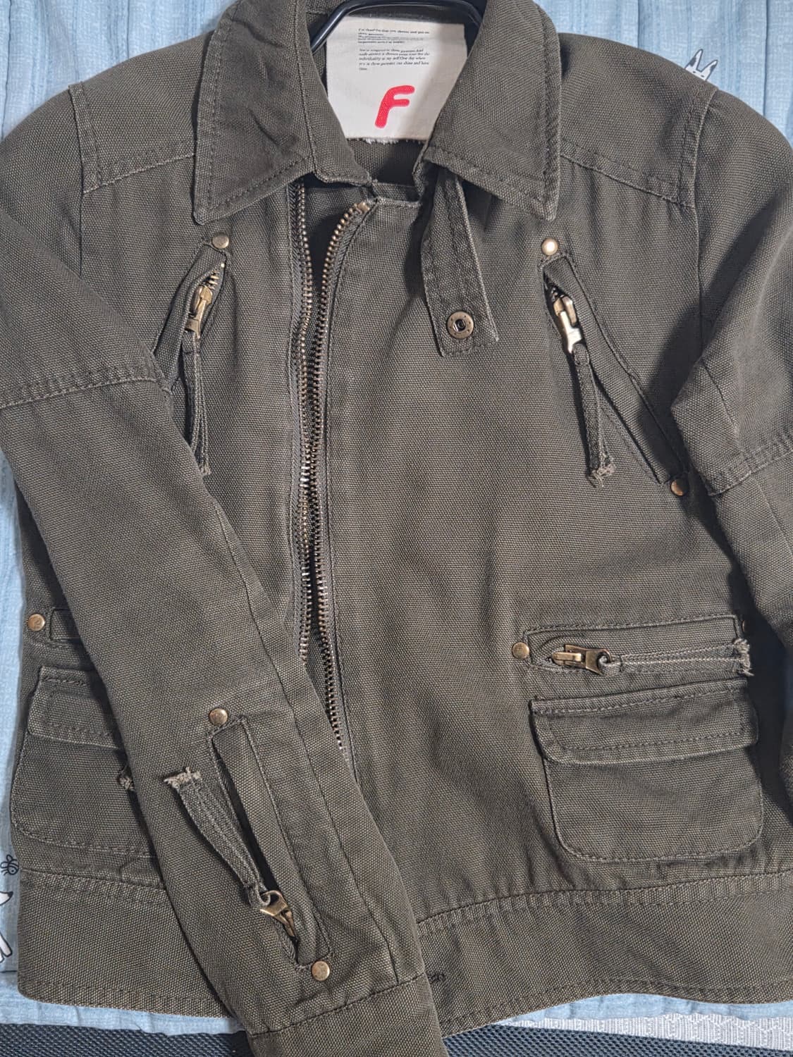 빈티지 카키 y2k 자켓  상품이미지1