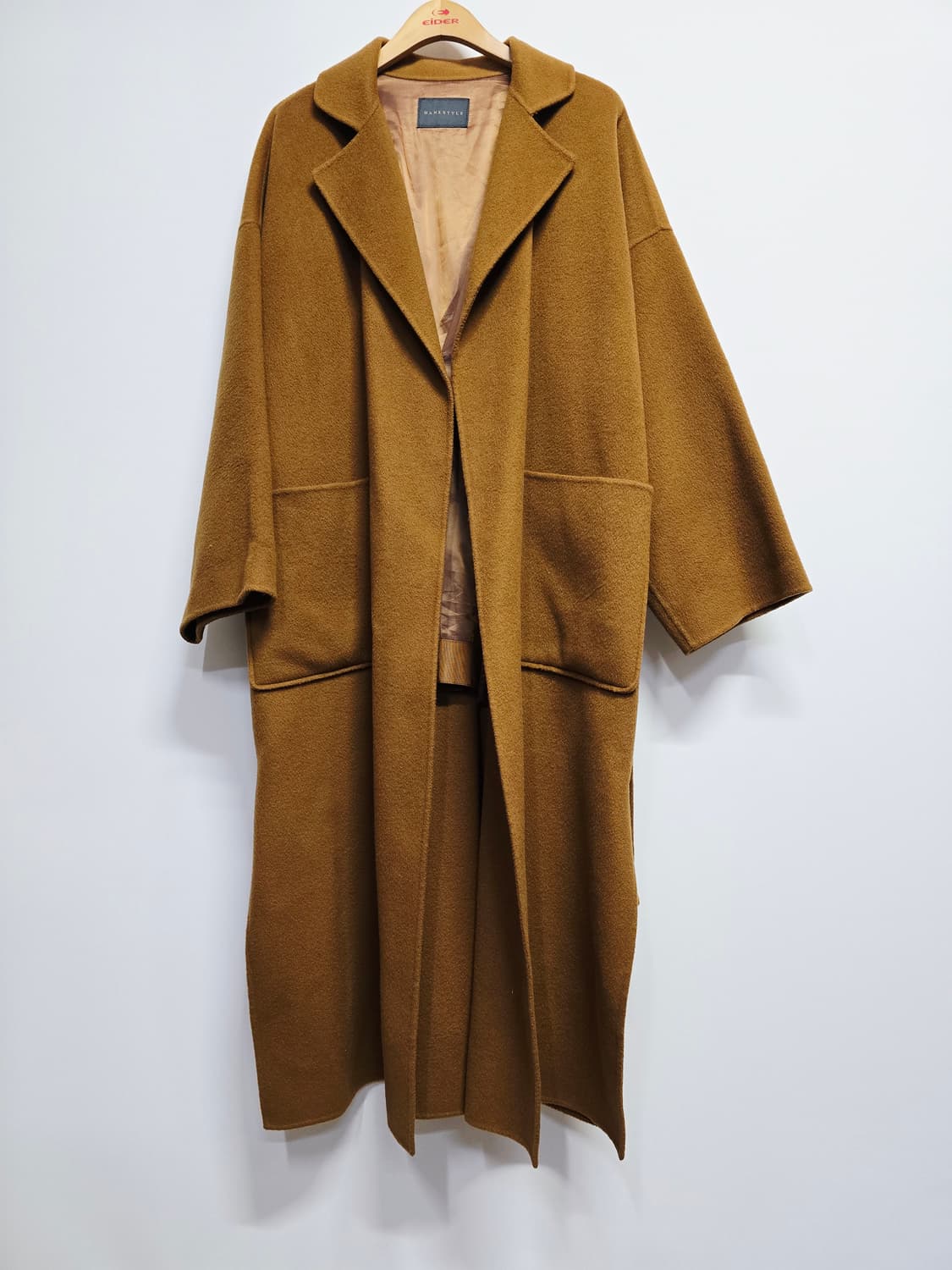 한스스타일 울캐시미어 롱코트 허리벨트 상품이미지1