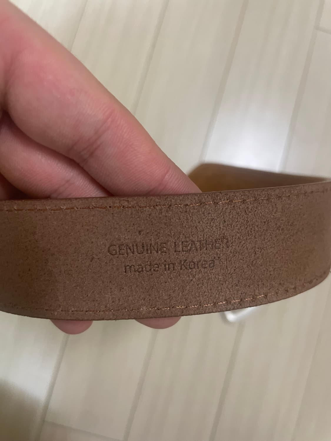 WESTERN LEATHER BELT SUEDE BROWN 상품이미지5