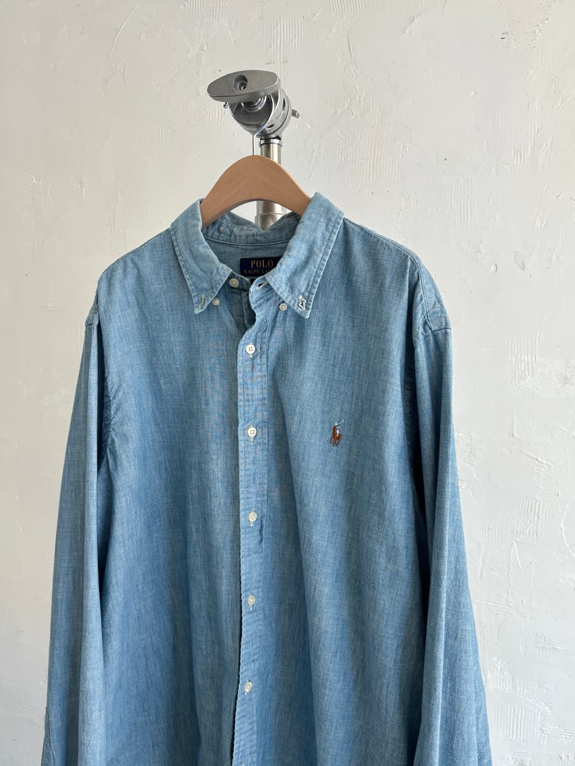 Polo 폴로 랄프로렌 QR신형 연청 클래식 핏 셔츠 상품이미지7