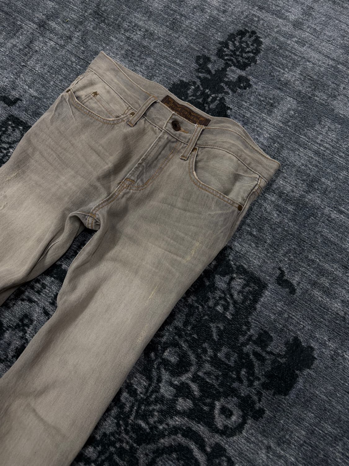Goa 00s vintage grey boots cut denim pan 상품이미지4