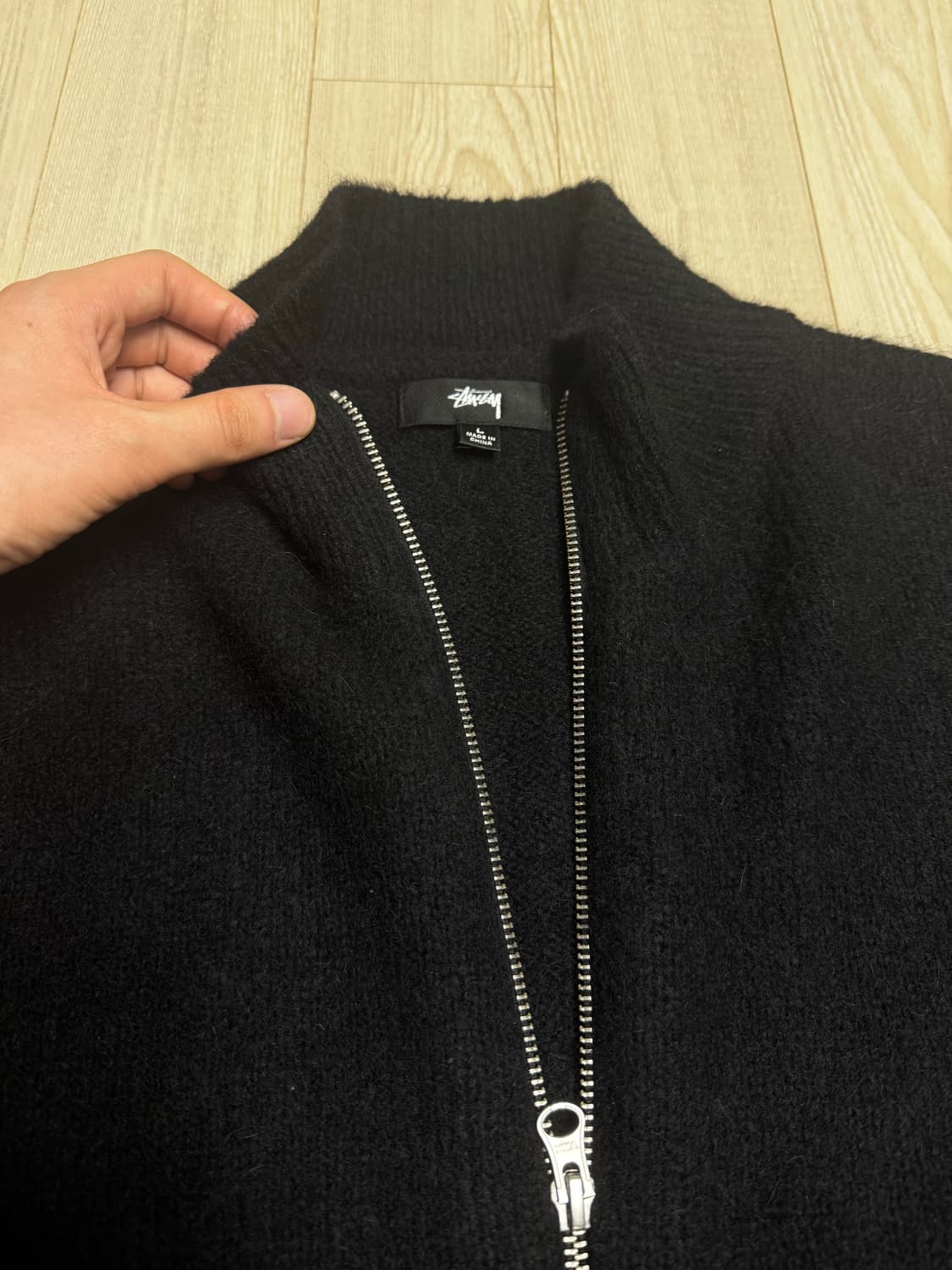 스투시 니트 집업 L 상품이미지2