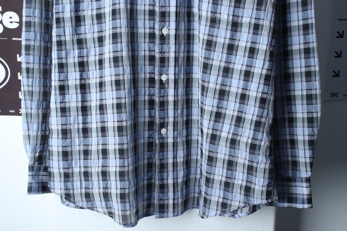 (M-XL) 에잇세컨즈 셔츠 남방 체크 블루 경량 여름-H33537 상품이미지4