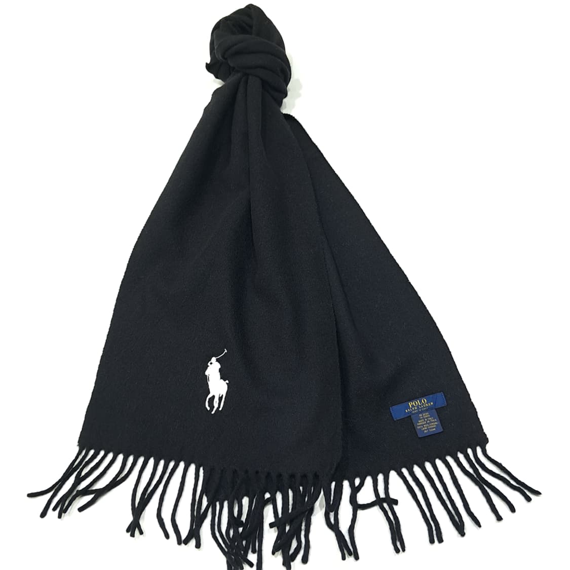 MX481 폴로 00s 이태리판 울 빅포니 블랙 머플러 목도리 상품이미지2
