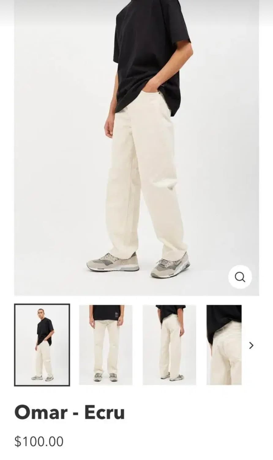 [32] 닥터데님 에크루 진 데님 팬츠 새상품 상품이미지5