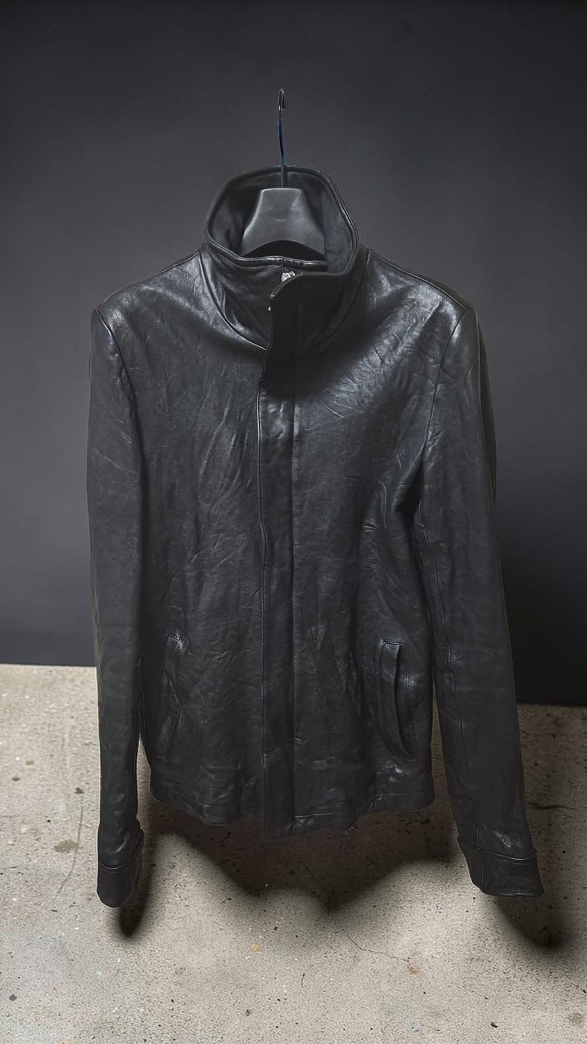 고어 GORE 블랙 레더 자켓 44 상품이미지2