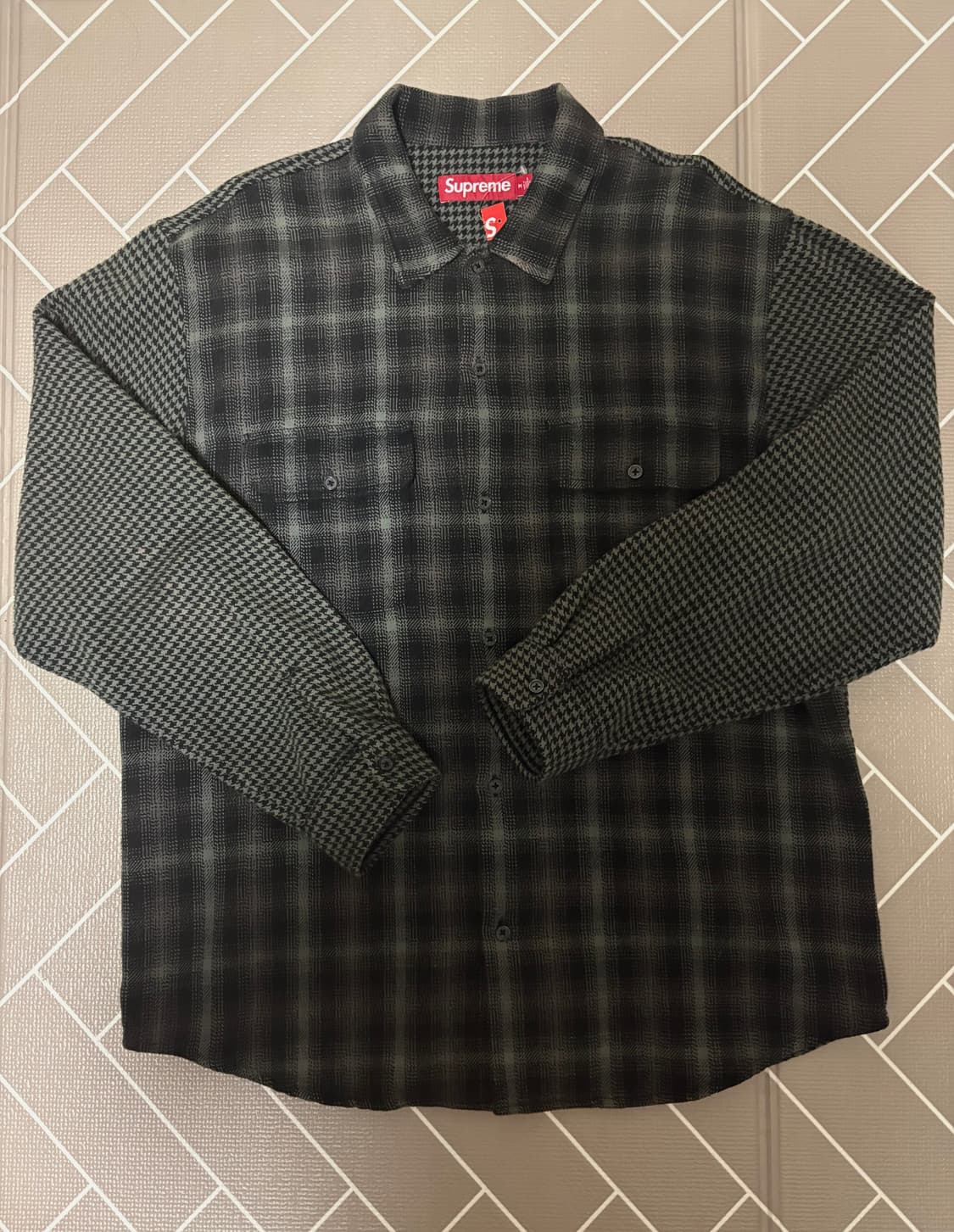 Supreme 하운즈투스 플레이드 플란넬 셔츠 블랙 상품이미지1