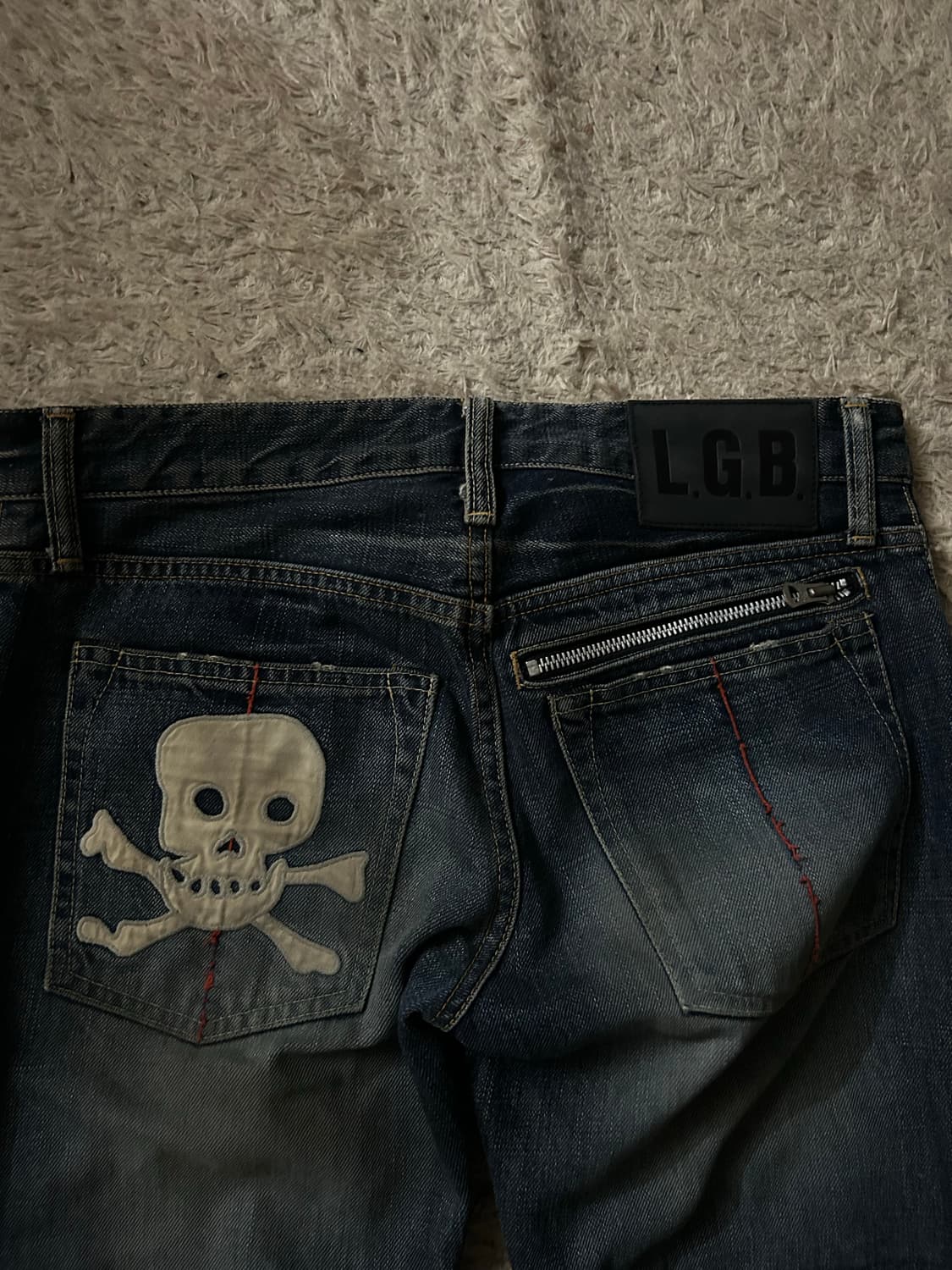 00s lgb skull patch jeans 상품이미지3