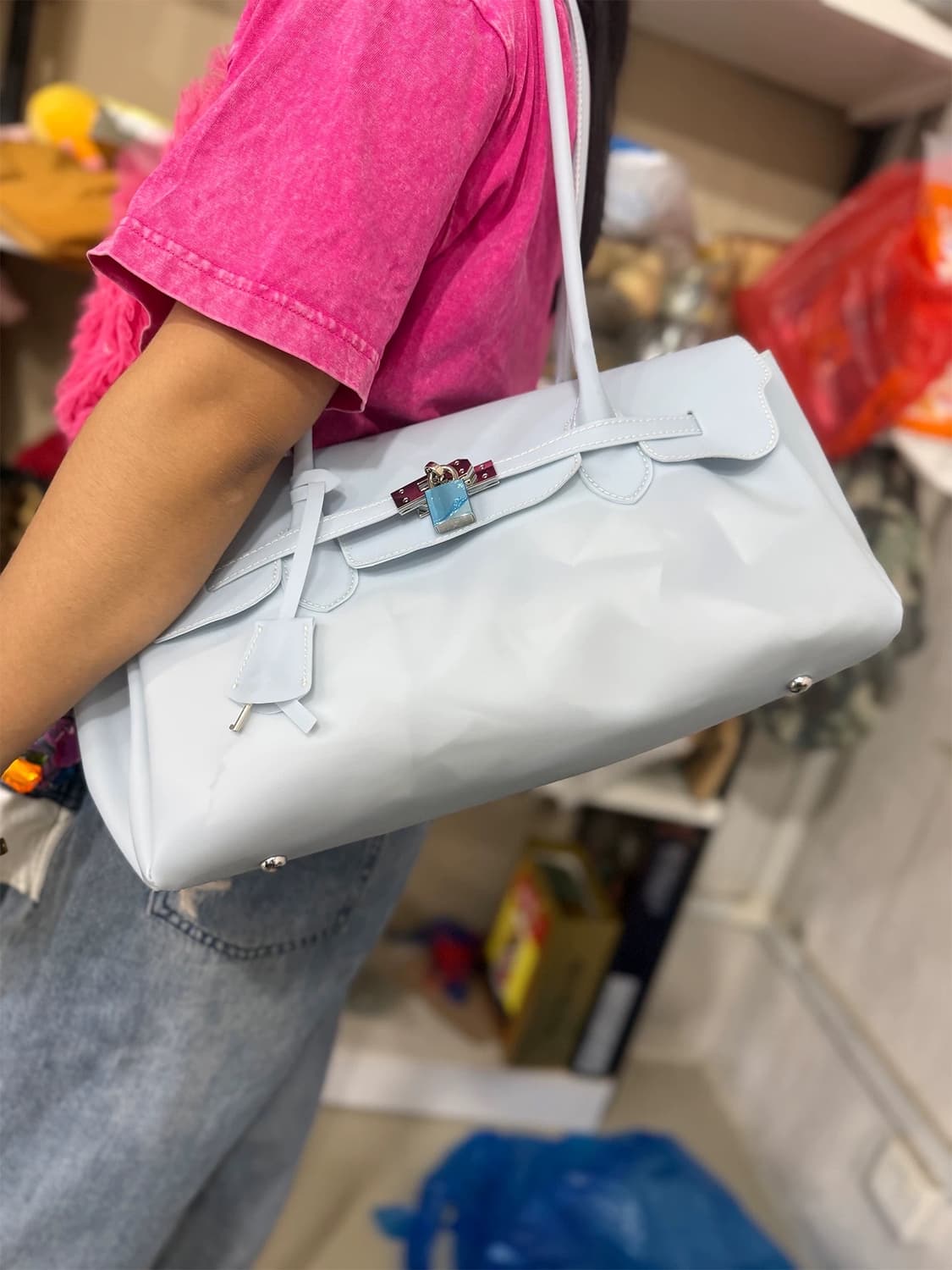 젤리버킨백 🫧 (jelly firkin bag) 스카이블루 상품이미지1