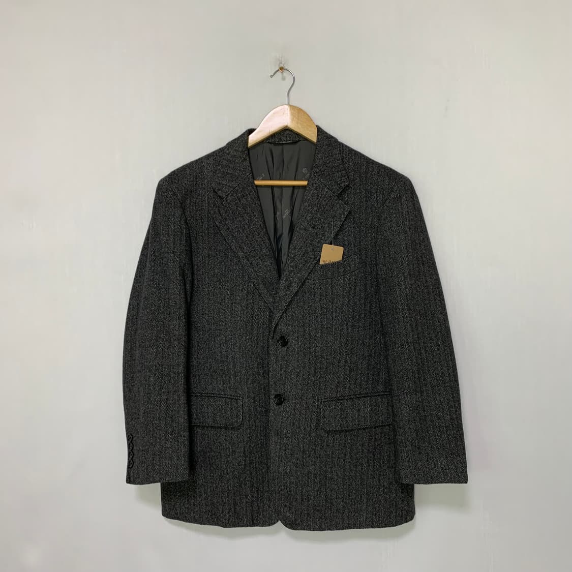 이태리 빈티지 퓨어 캐시미어 100 블레이저 자켓 남성 차콜 그레이 상품이미지1