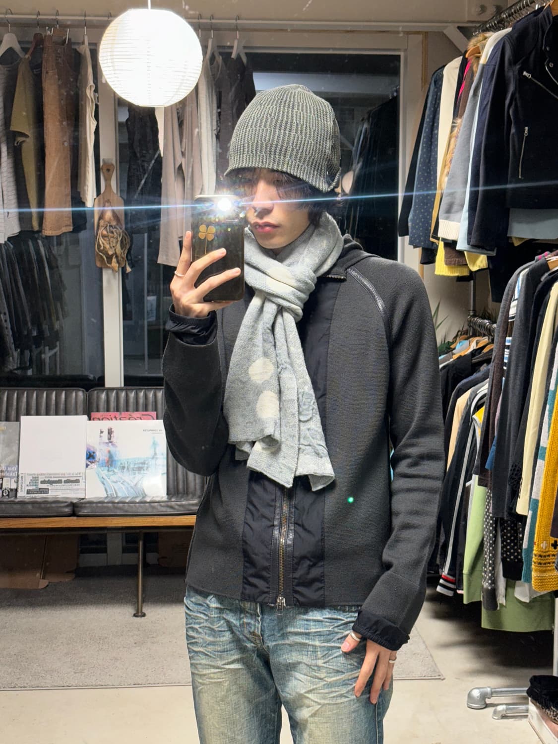 Jane more 도트 머플러 상품이미지4