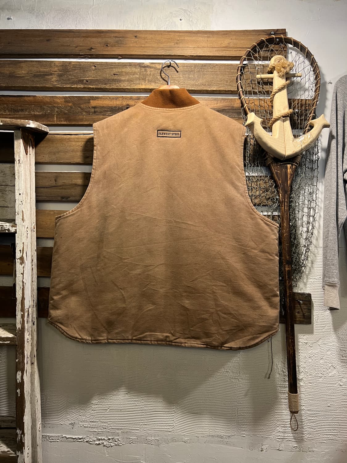 [2XL]칼하트 USA 빈티지 워싱 브라운 워크 베스트 상품이미지7