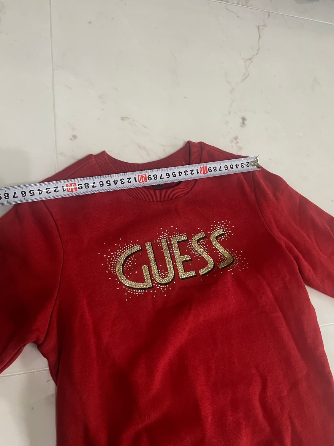 게스 레드 기모 맨투맨 여성xs 키즈 155 상품이미지6