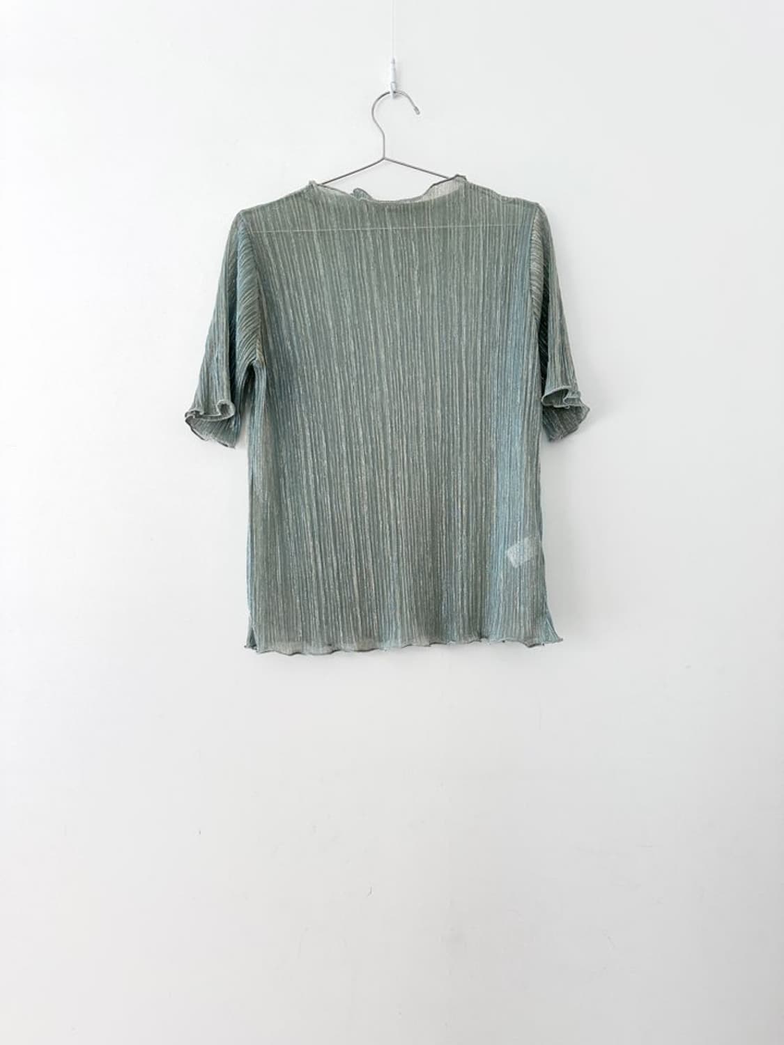 Hologram fairy pleats top / mint 상품이미지3