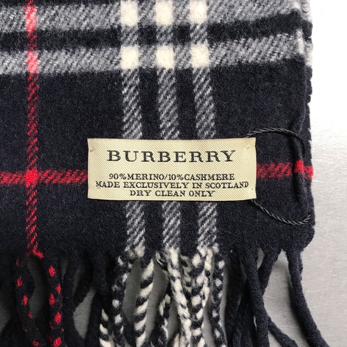 버버리 정품 메리노/캐시미어 머플러 네이비 상품이미지3