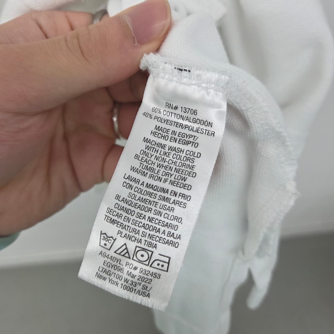 Lee 리 유니폼 반팔 폴로티 화이트 남2XL 상품이미지4