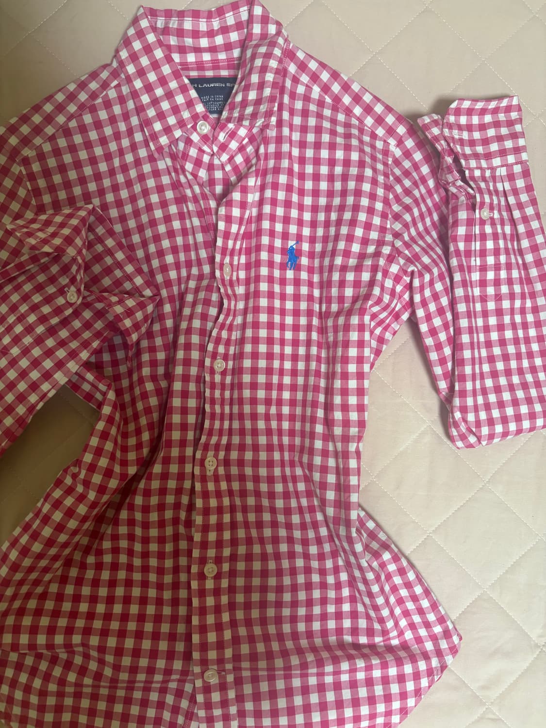 폴로 셔츠 하구미 핑크 갸루 모리 로맨틱 셔츠 유나 유고걸 상품이미지1