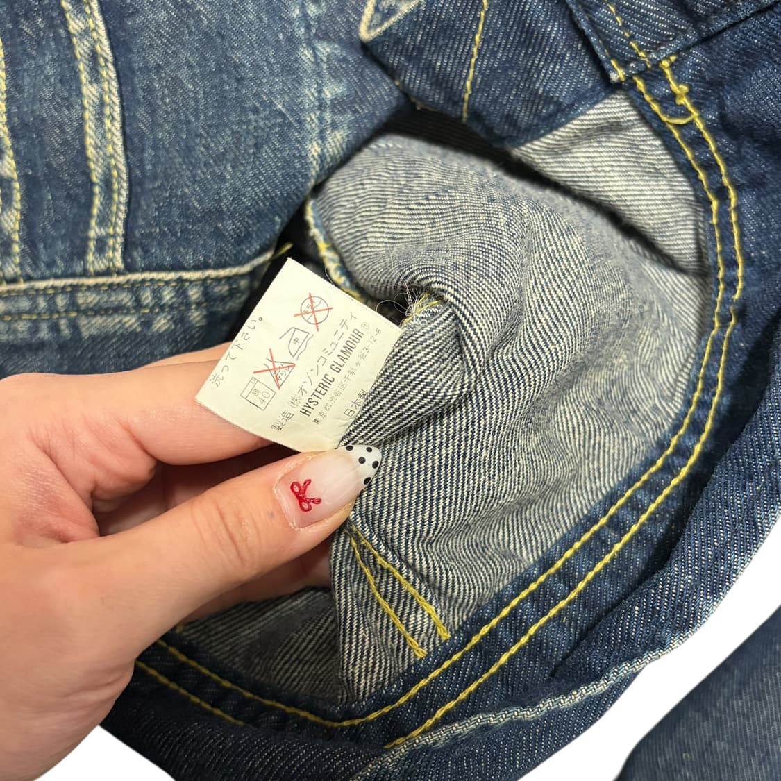 히스테릭 글래머 히스걸 원형 로고 데님 자켓 상품이미지7