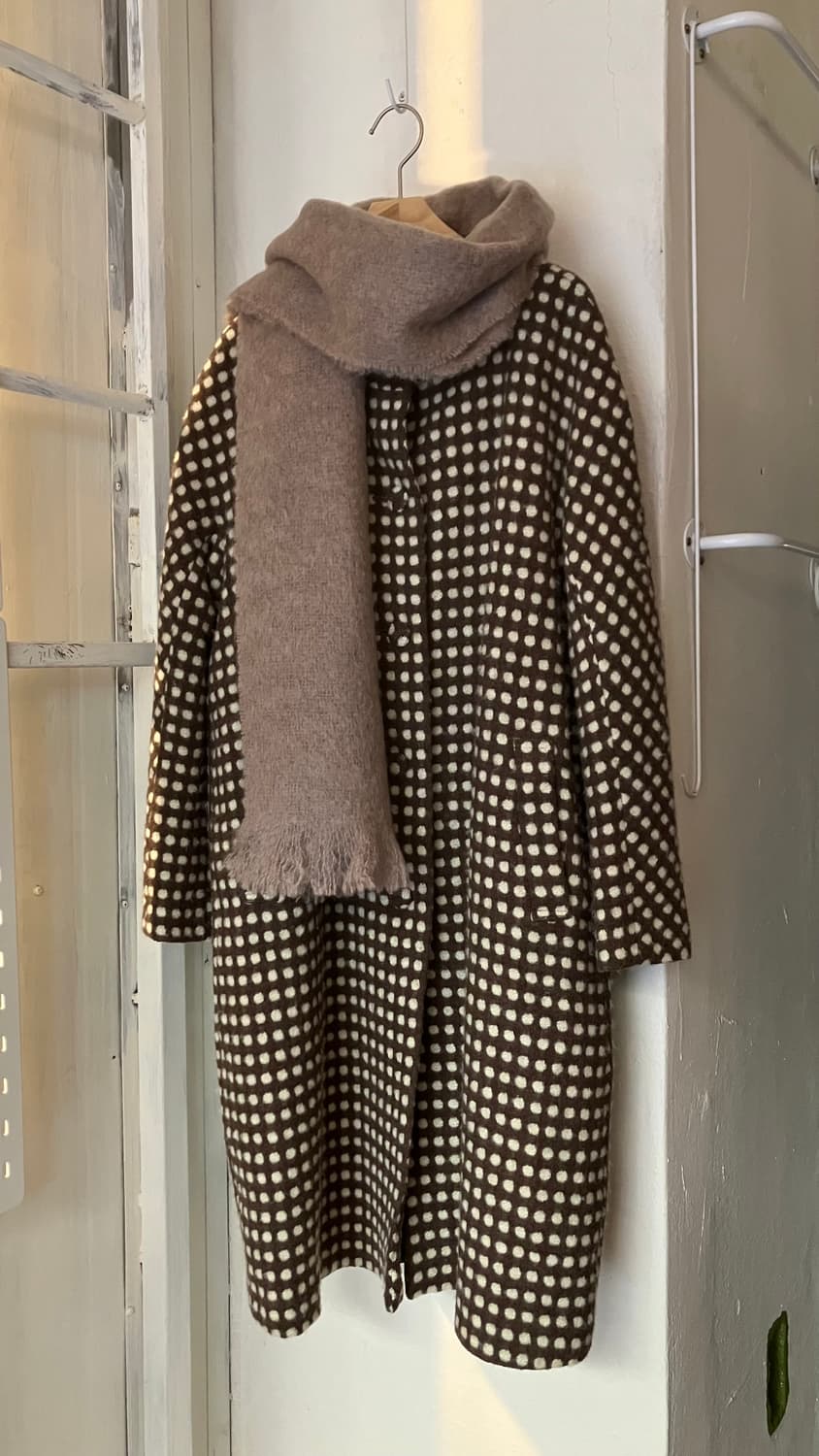브라운 도트 코트 상품이미지3