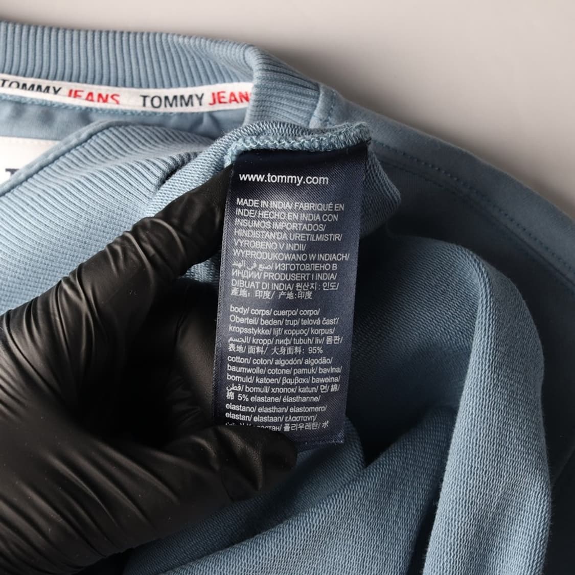 타미진스 자수 로고 라이트 블루 크루넥 맨투맨 S 상품이미지6