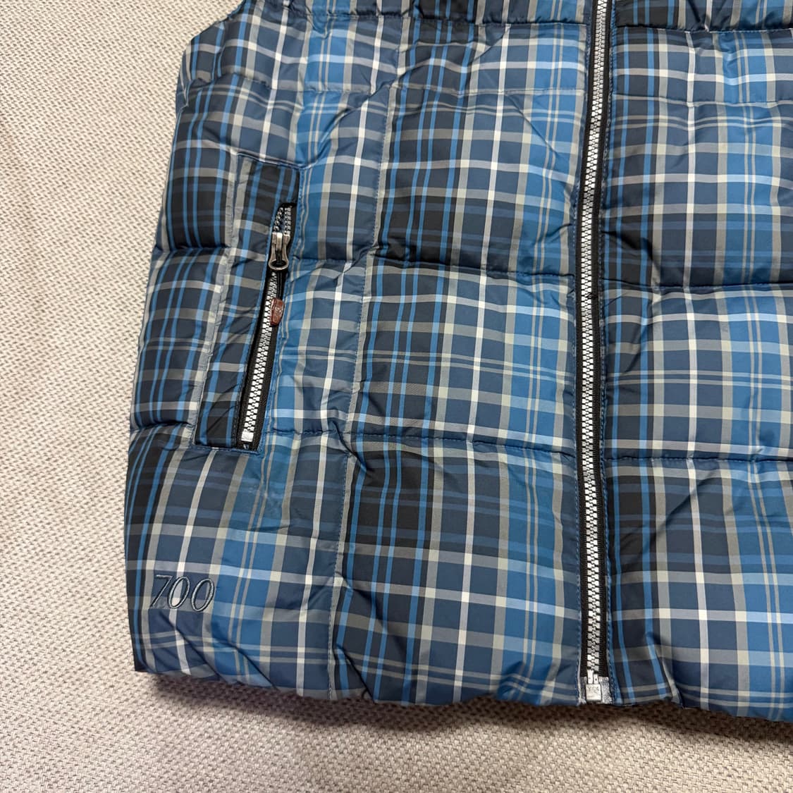 노스페이스 700 체크 패딩조끼 상품이미지3