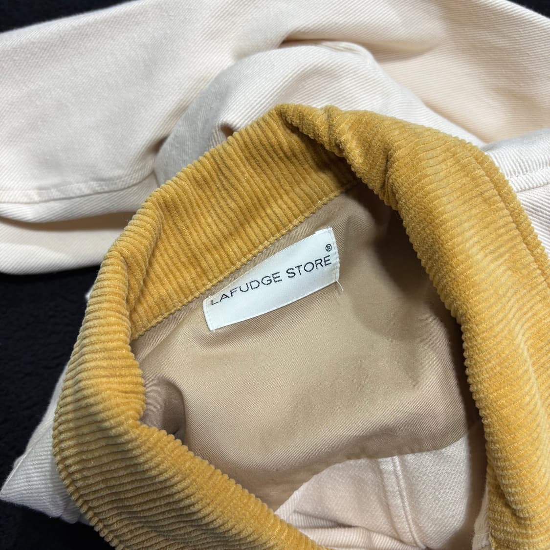 L 라퍼지스토어 아이보리 코듀로이 트러커 워크자켓 상품이미지4