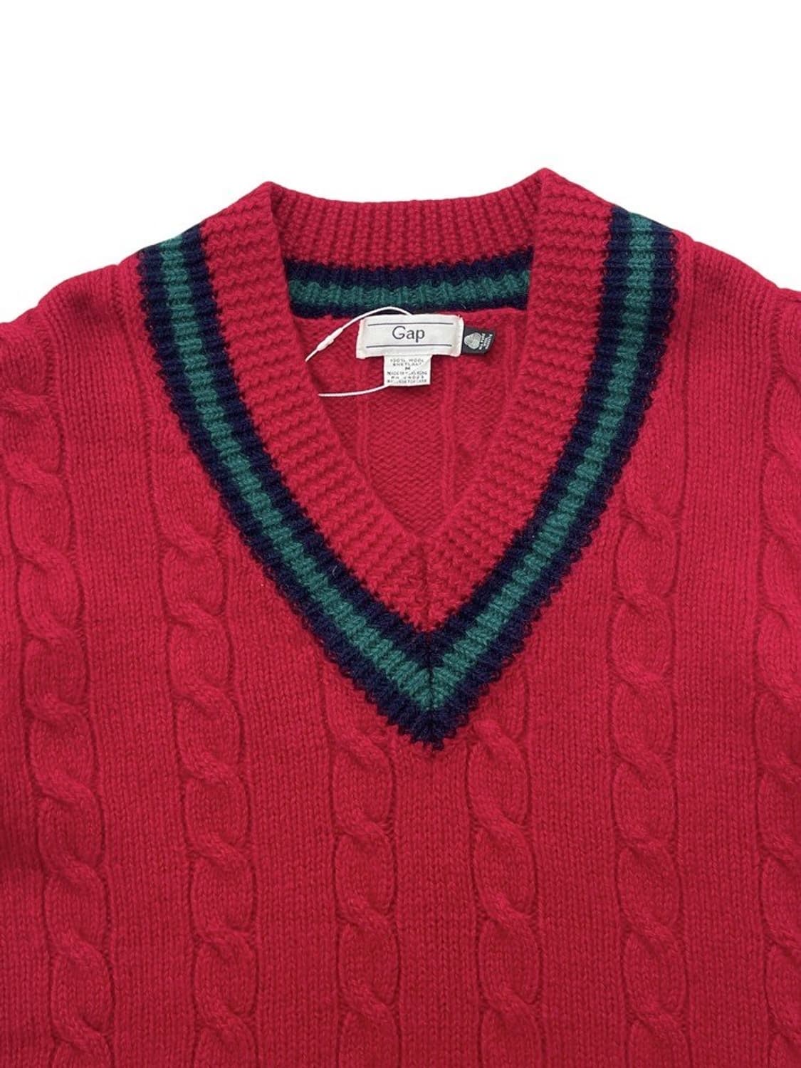 90's 갭 셔틀랜드 울 크리켓 스웨터 상품이미지3