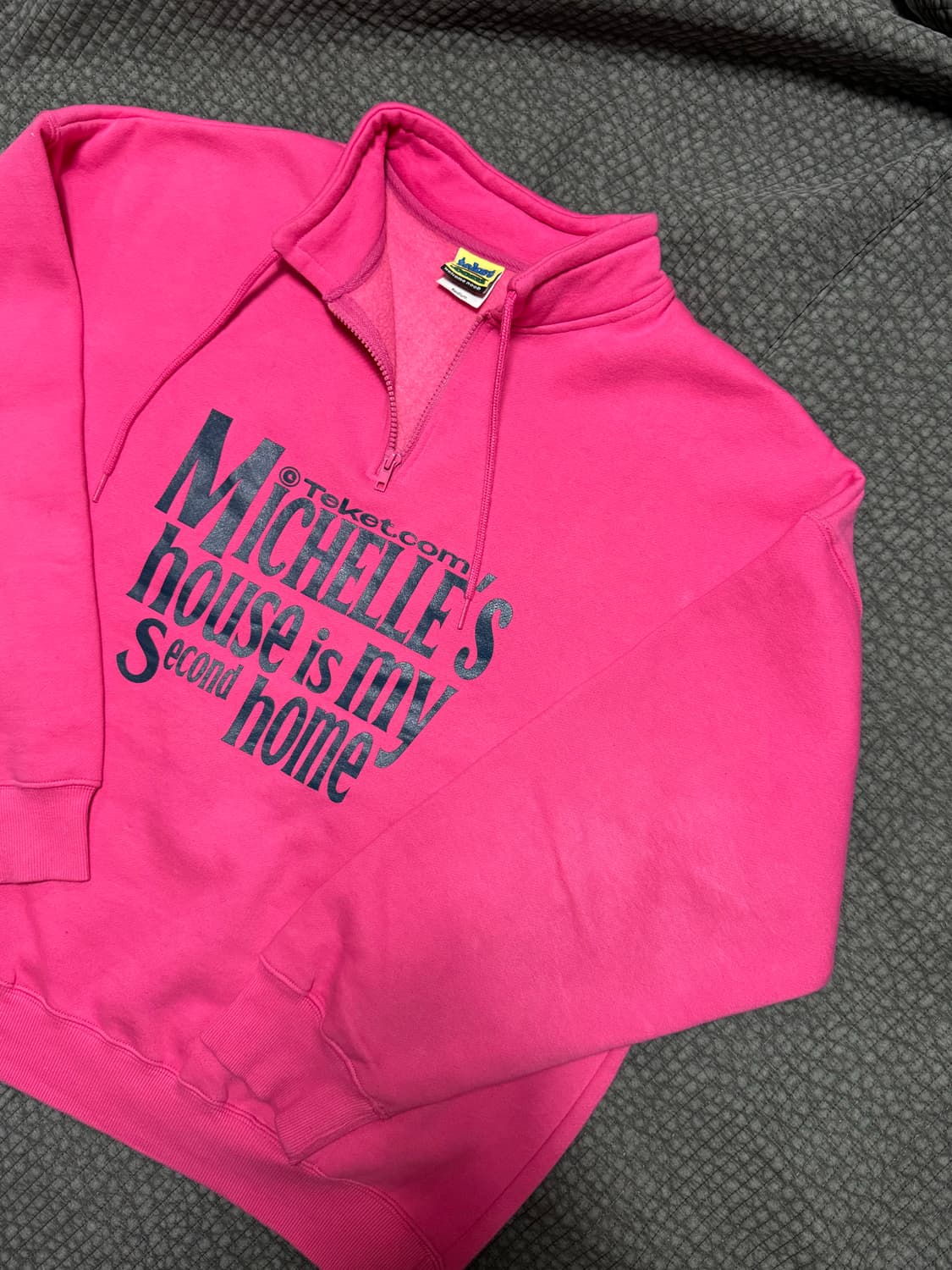 테켓 세컨드홈 하프집업 핑크 M 상품이미지2