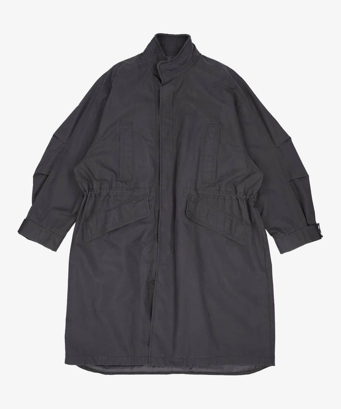 [100,L] 일꼬르소 블랙 오버핏 볼륨 롱 야상 상품이미지1