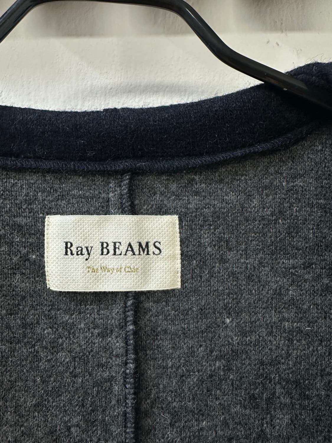일본빈티지 Ray BEAMS 레이빔즈 울 블렌드 오픈 롱 코트 상품이미지4
