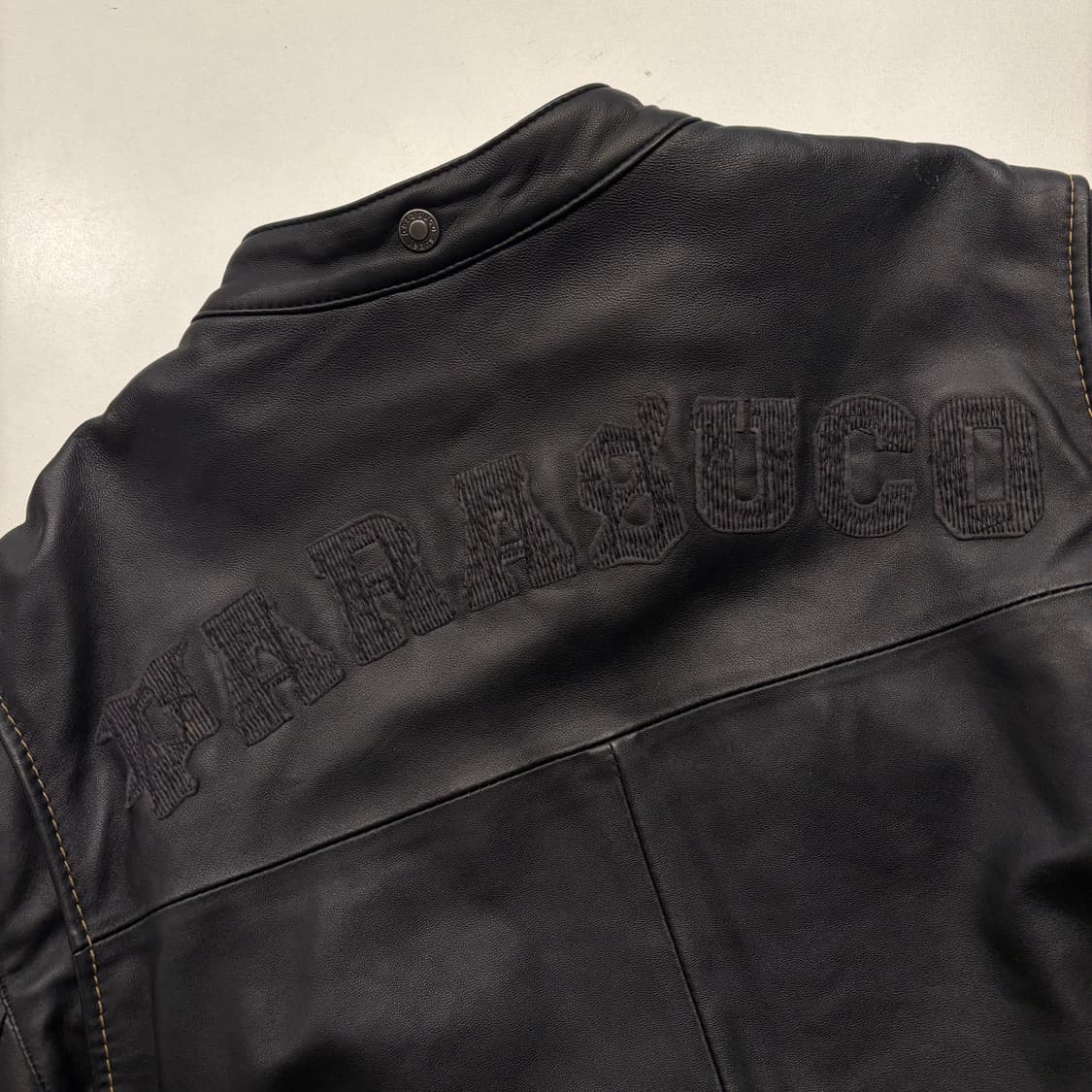 [XL] PARASUCO 파라수코 블랙 가죽 라이더 레더 자켓 C992 상품이미지10