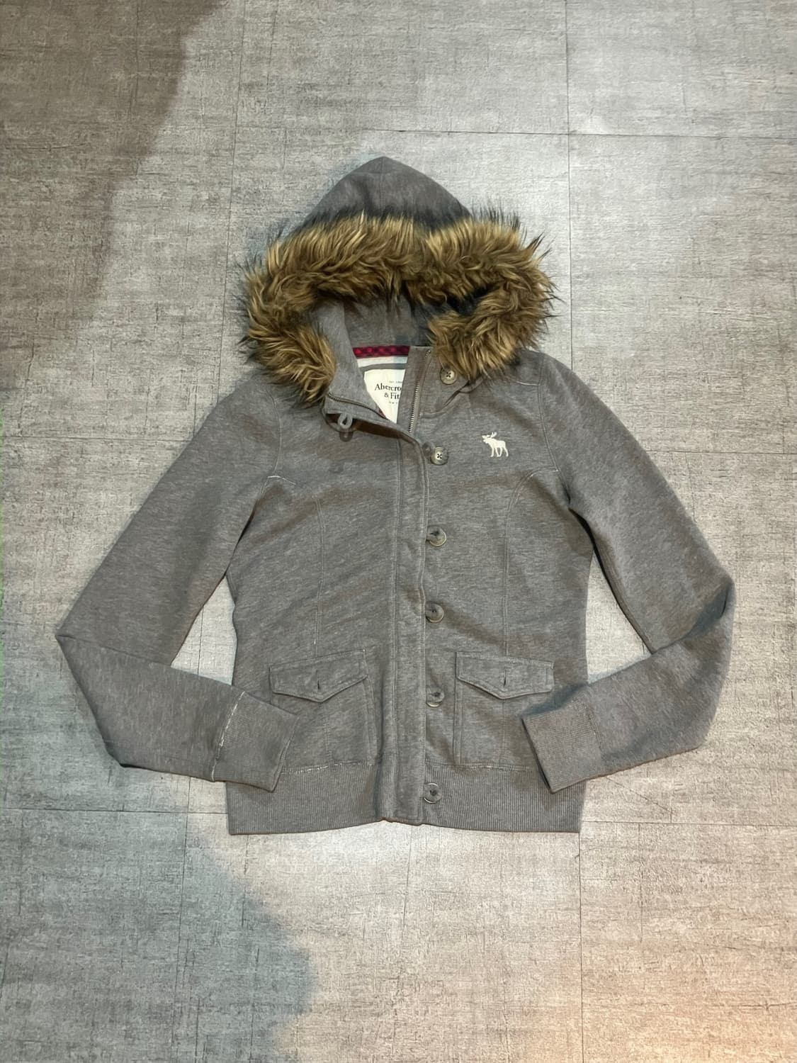 Abercrombie 아베크롬비 핀터깔y2k 퍼후드집업 상품이미지1