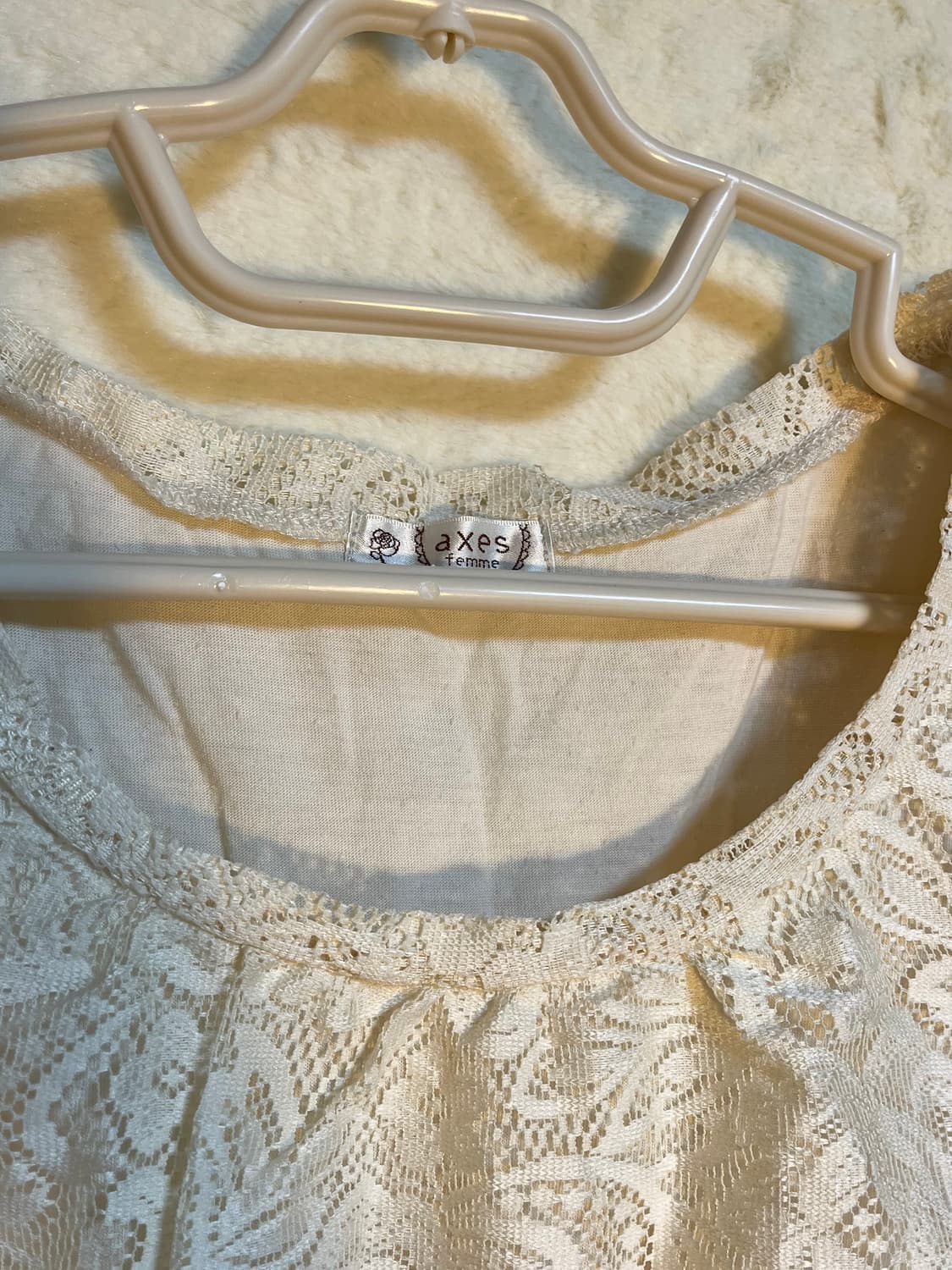 엑시즈팜 빈티지 레이스 리본 반팔 티셔츠 상품이미지3