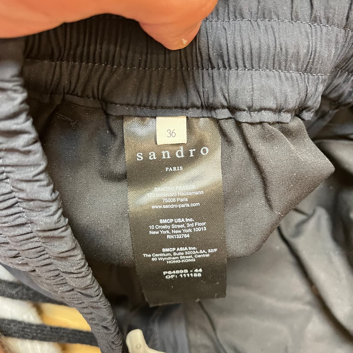 산드로 네이비 레귤러핏 코튼 나일론 쇼츠 반바지 (28~29) 상품이미지5