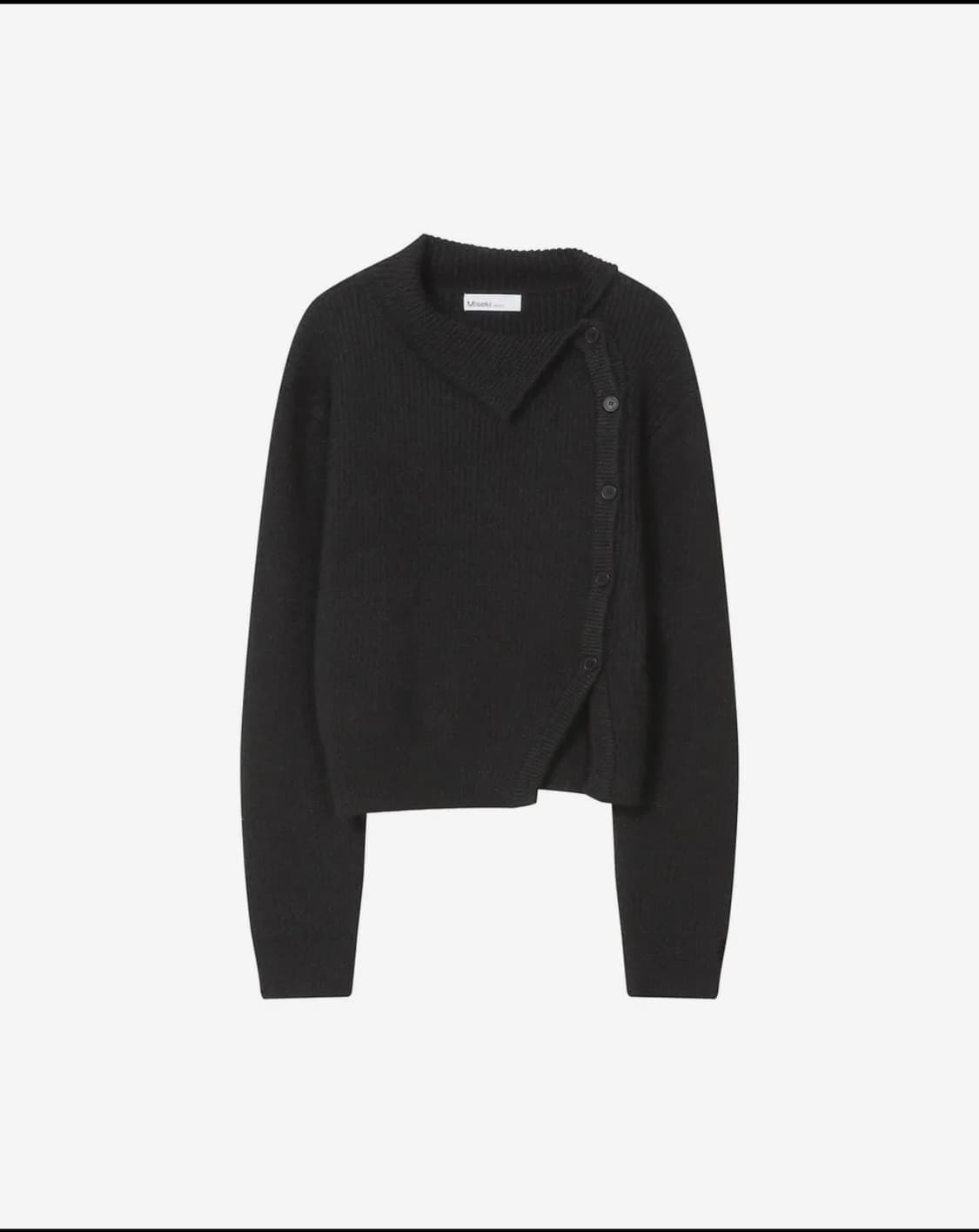 미세키서울 버튼 니트 블랙  상품이미지2