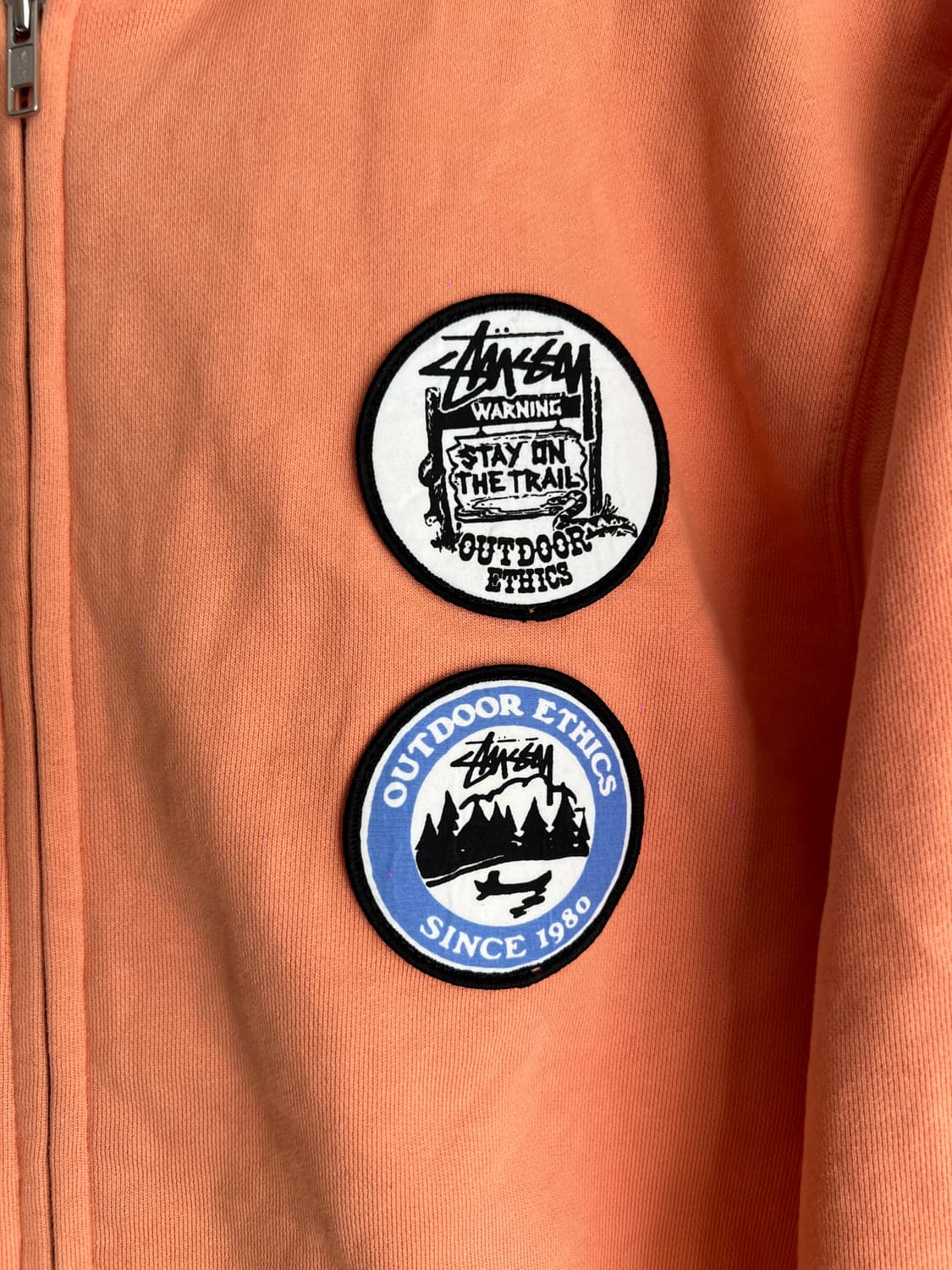 스투시 패치 워크 후드집업 오렌지 M 상품이미지4