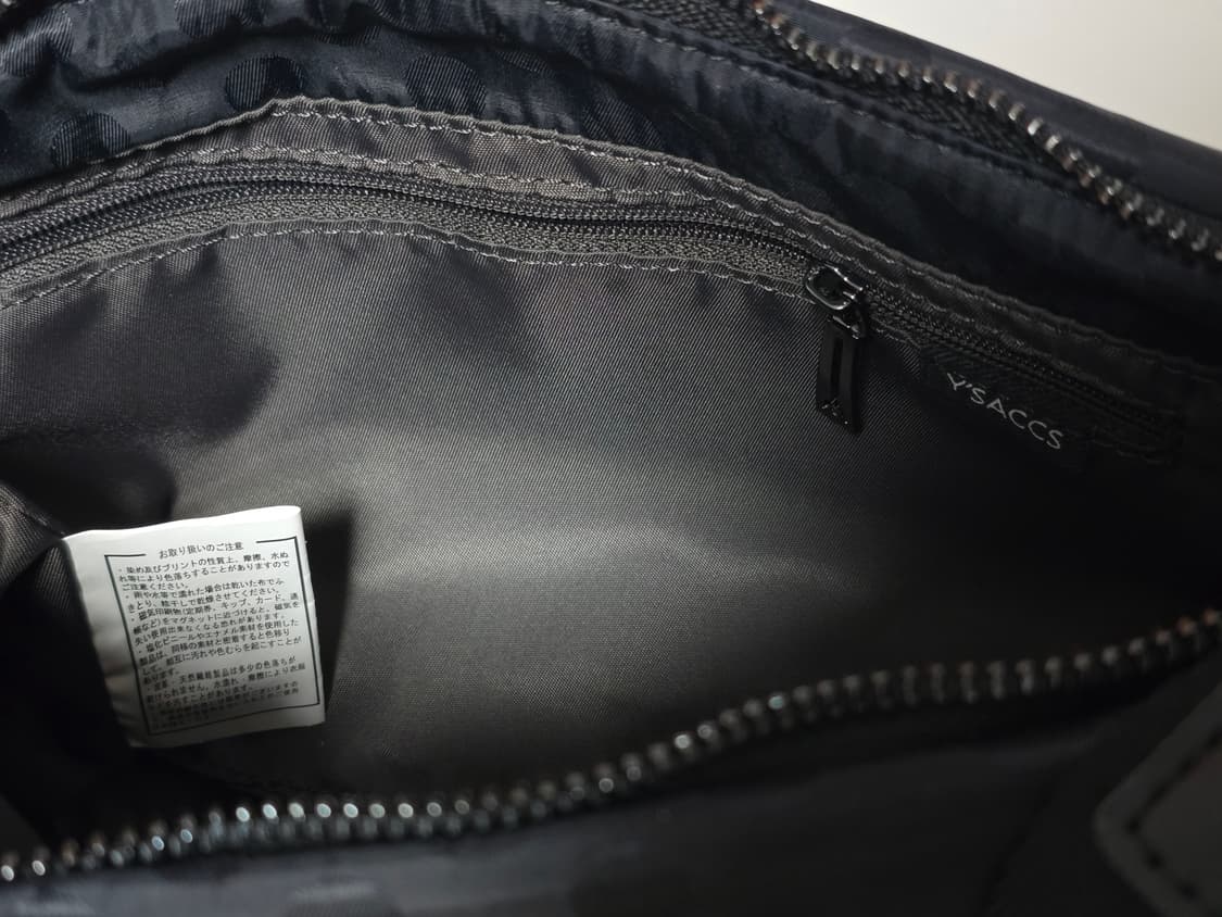 Y'saccs by Yohji Yamamoto 도트 블랙 레더 콤비 상품이미지9