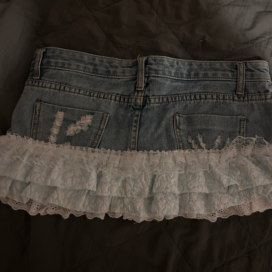 빈티지 커스텀 데님 미니스커트 상품이미지2