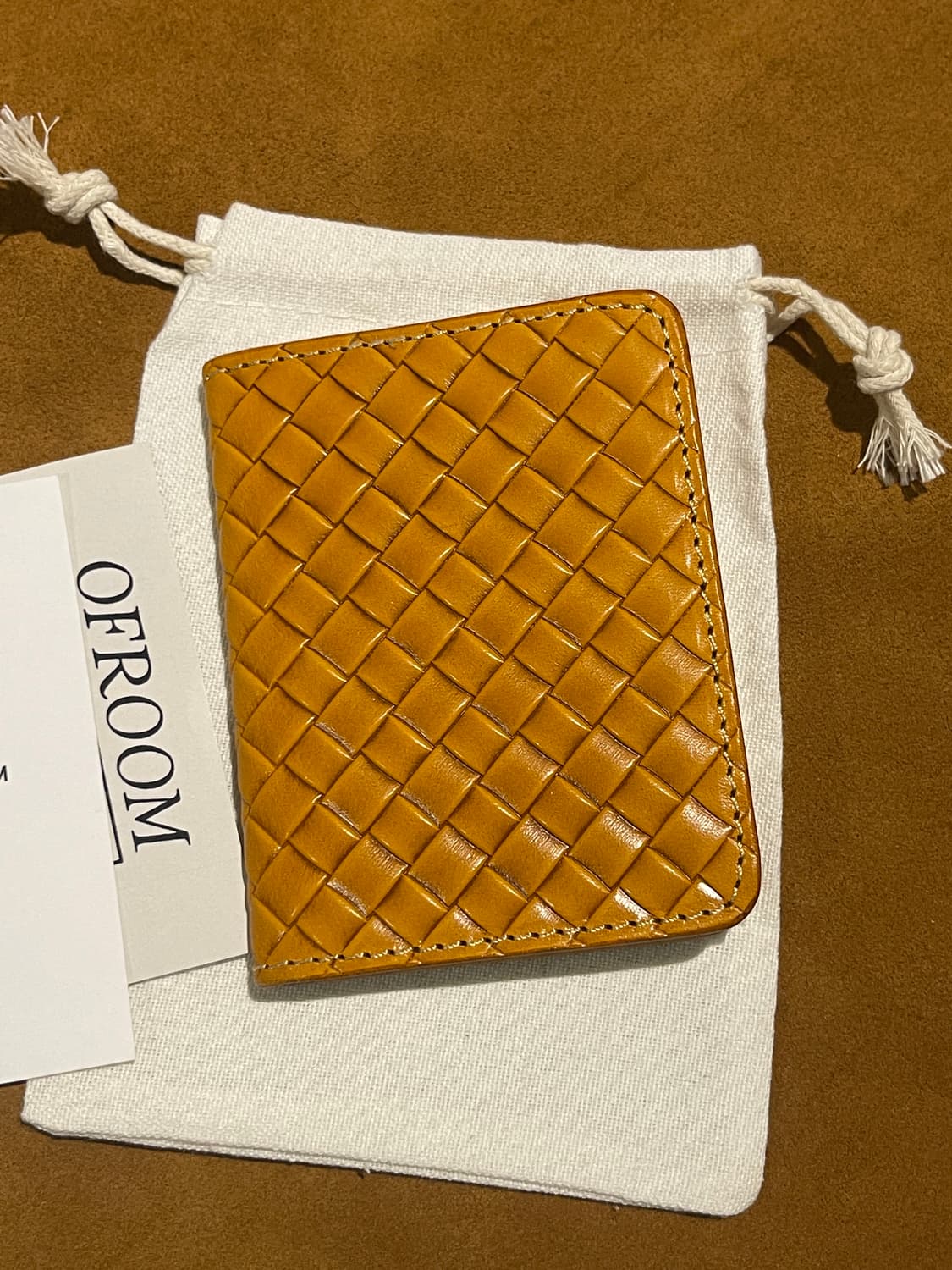 소가죽 위빙 반지갑 브라운  상품이미지3