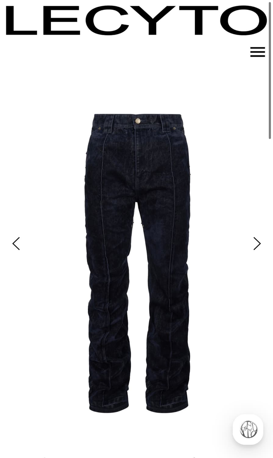 Lecyto Transform Velvet Denim Pants blue 상품이미지3