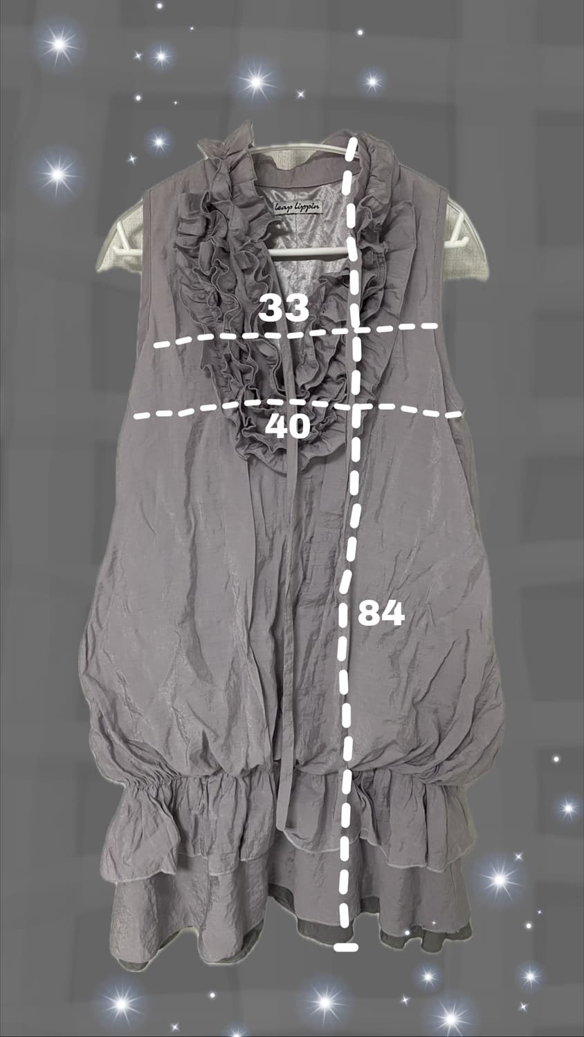 일본 빈티지 립리핀 민소매 원피스 그레이 상품이미지2