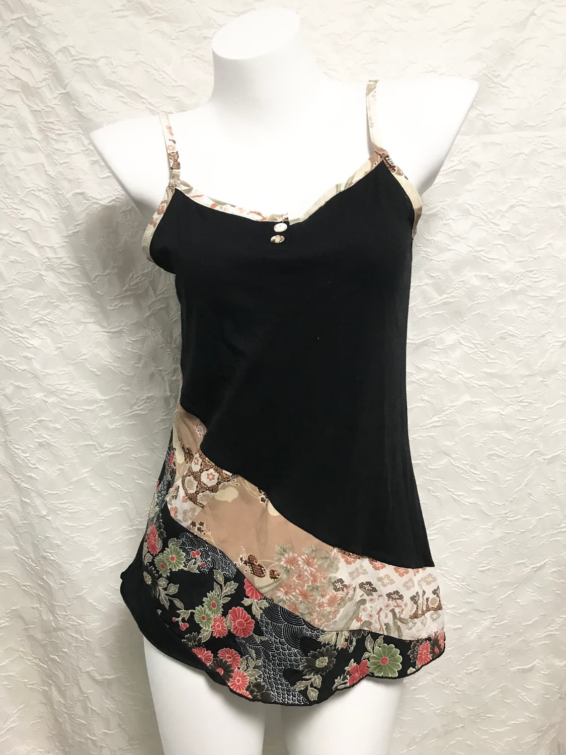 빈티지 오리엔탈 믹스 패턴 슬리브리스 탑 상품이미지1