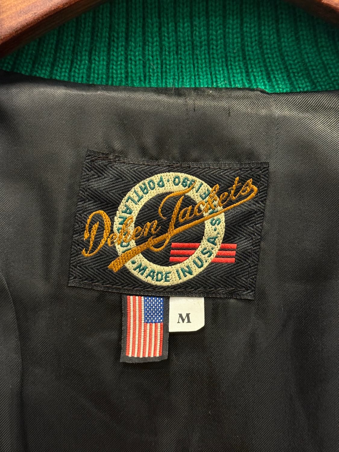 (L) Dehen 데헨 Leather Arm Varsity Jacket 상품이미지9