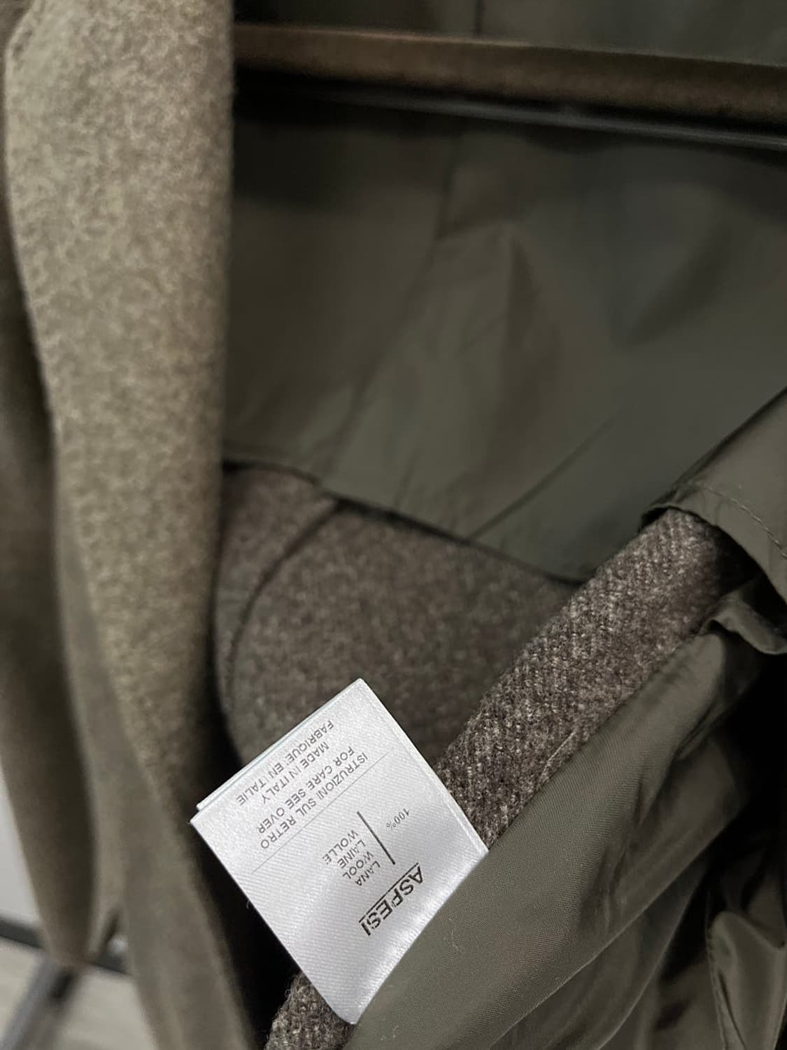 100) 아스페시 카키베이지 울코트  상품이미지6